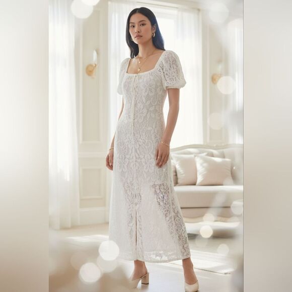 Zara Dresses & Skirts - Elegant Zara dress features a unique knotted round neckline and charming